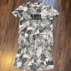 NBA Gray and White Camouflage Set